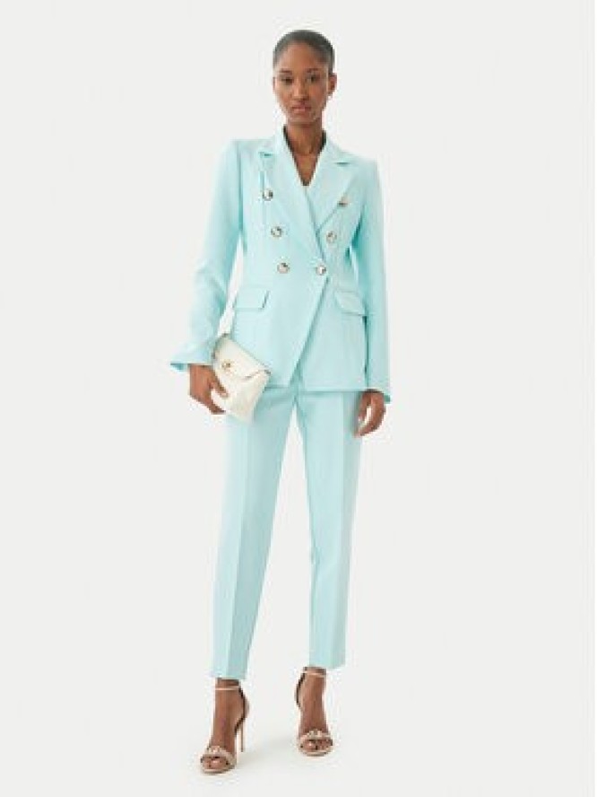 Maryley Spodnie materiałowe 26EB52Z/43AC Turkusowy Regular Fit