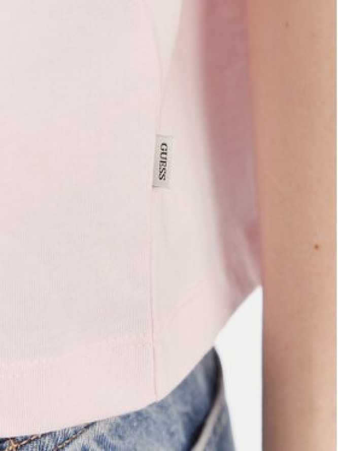 Guess Jeans T-Shirt W4YI73 K8HM0 Różowy Regular Fit