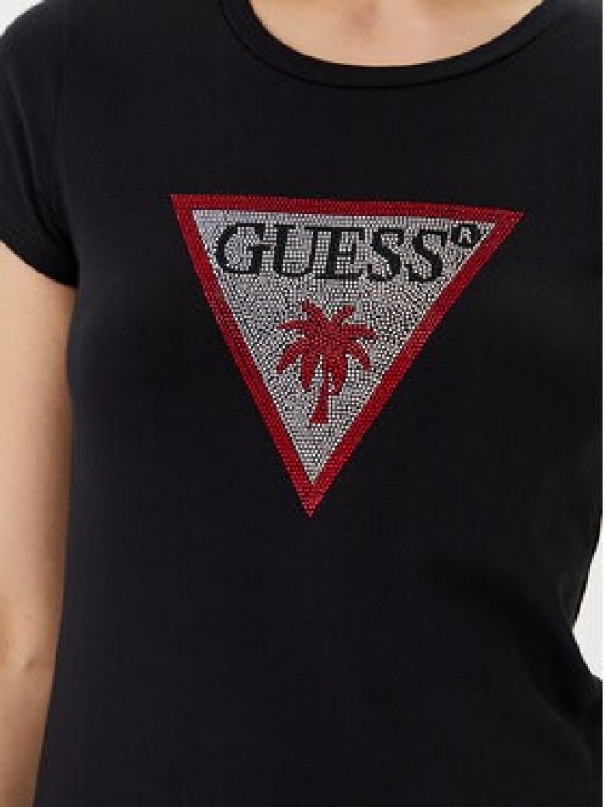 Guess T-Shirt E5GI08 J1314 Czarny Slim Fit