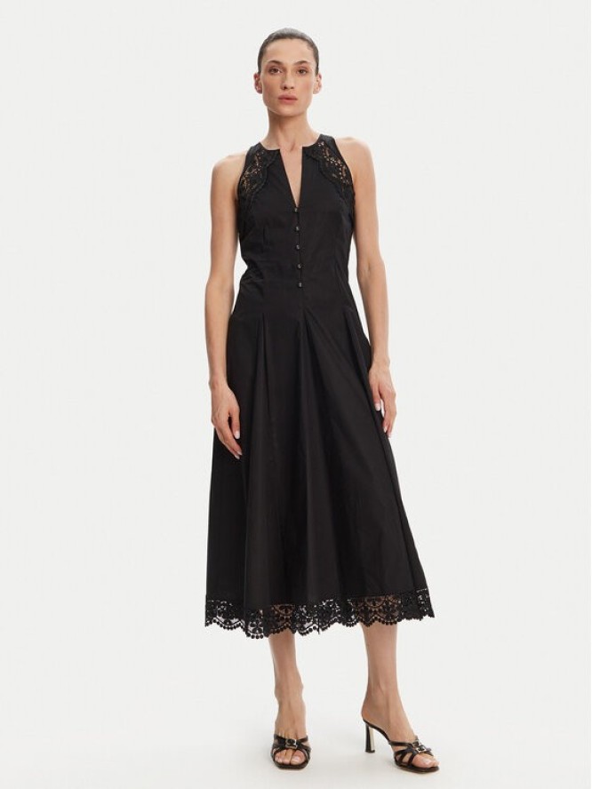 TWINSET Sukienka koktajlowa 251TT2090 Czarny Regular Fit