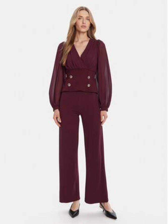 Rinascimento Spodnie materiałowe CFC0125304003 Bordowy Regular Fit