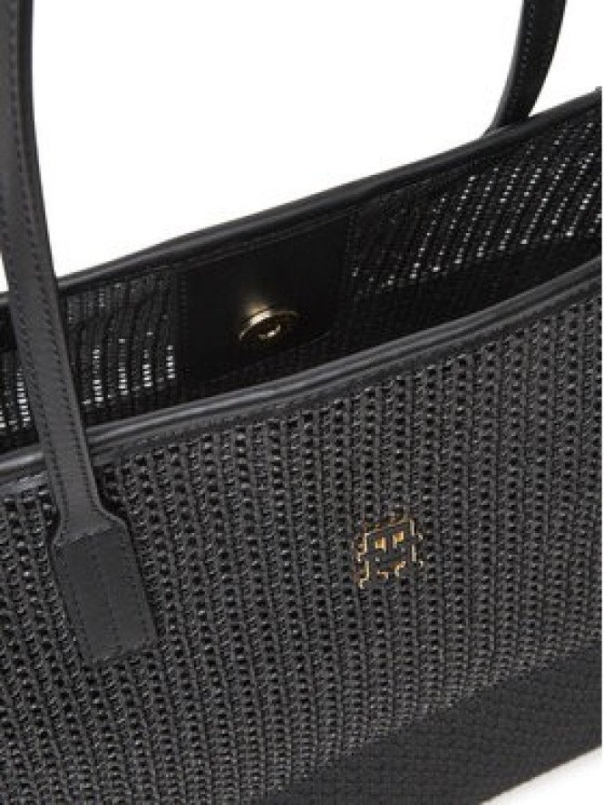 Tommy Hilfiger Torebka Th City Summer Tote Woven AW0AW17640 Czarny
