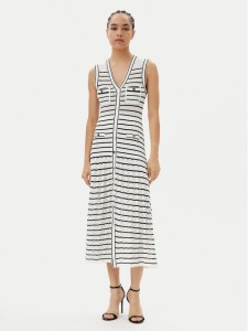 Gaudi Sukienka dzianinowa 511FD13006 Écru Regular Fit