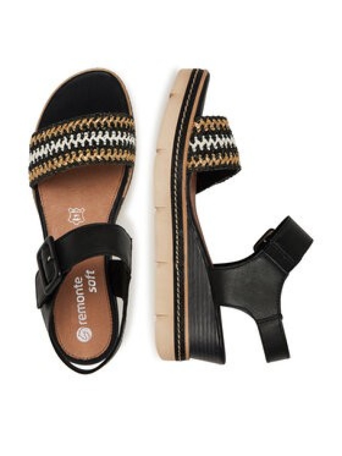 Remonte Sandały D2L55-03 Czarny