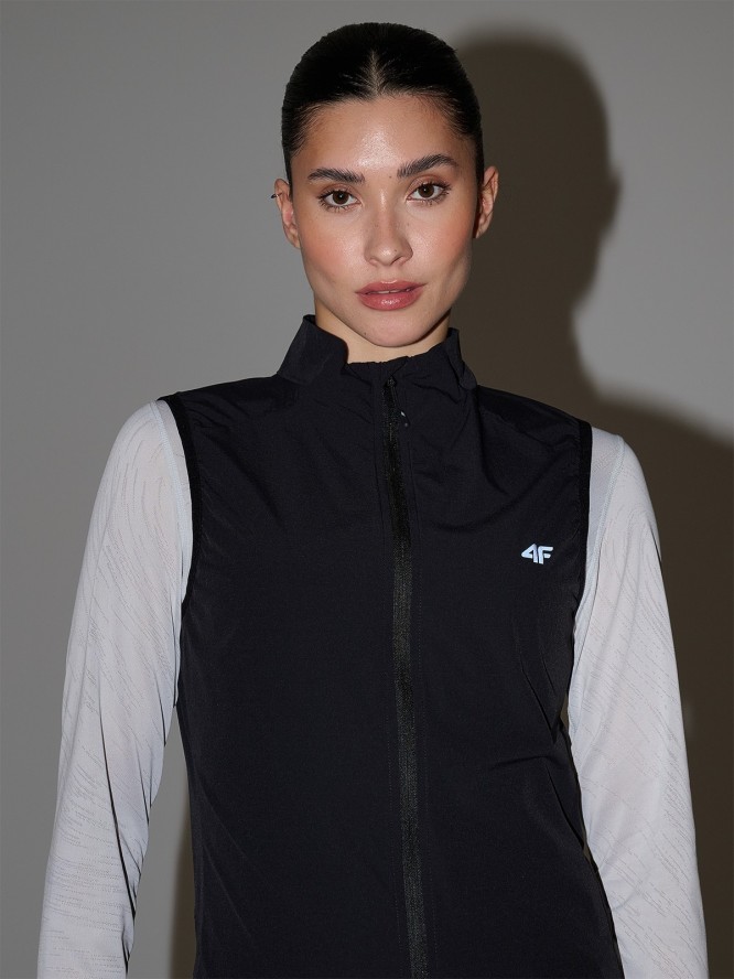 4F Bezrękawnik do biegania w terenie damski - czarny XS