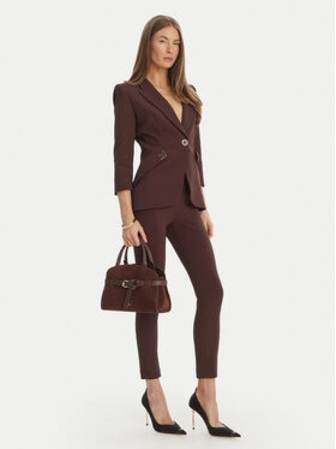 Elisabetta Franchi Spodnie materiałowe PA-158-61E2-V350 Brązowy Skinny Fit