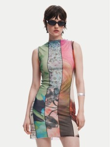 Desigual Sukienka codzienna St. Johns 25SWVK01 Kolorowy Slim Fit