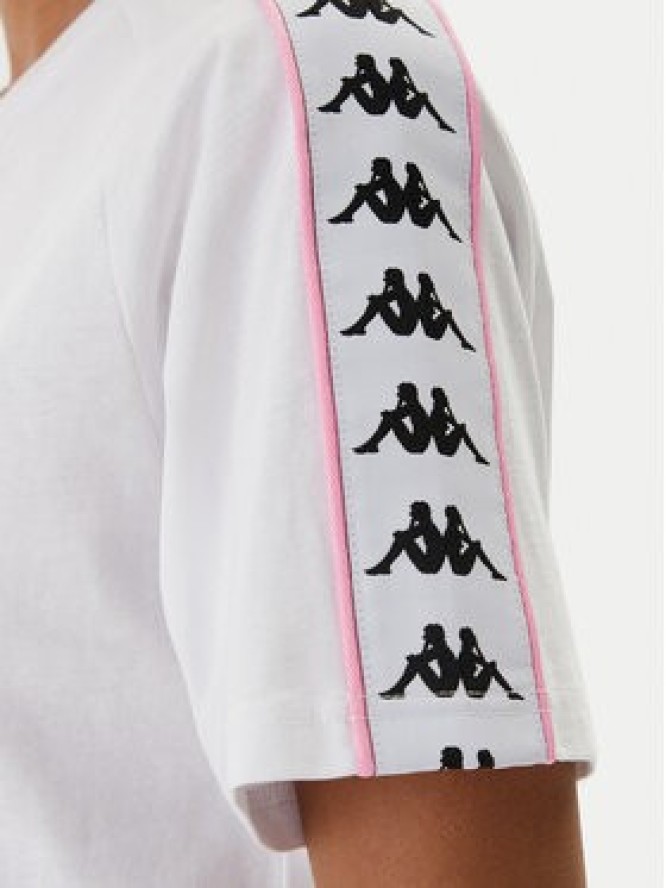 Kappa T-Shirt Banda Adi 371U6WW Biały Regular Fit