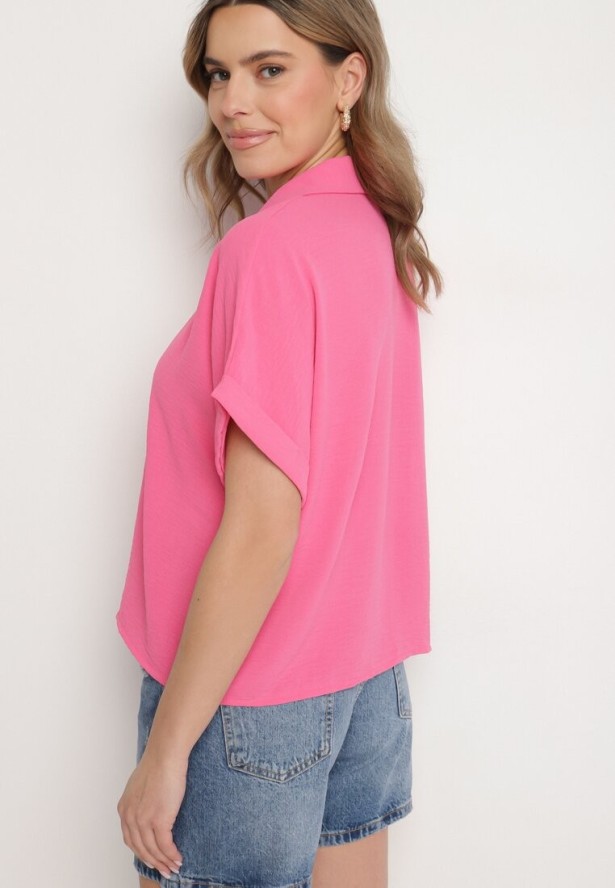 Fuksjowa Koszula z Krótkim Rękawem Natenna