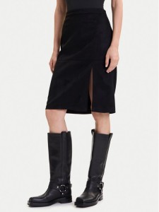 ONLY Spódnica z imitacji skóry Loline 15357433 Czarny Regular Fit