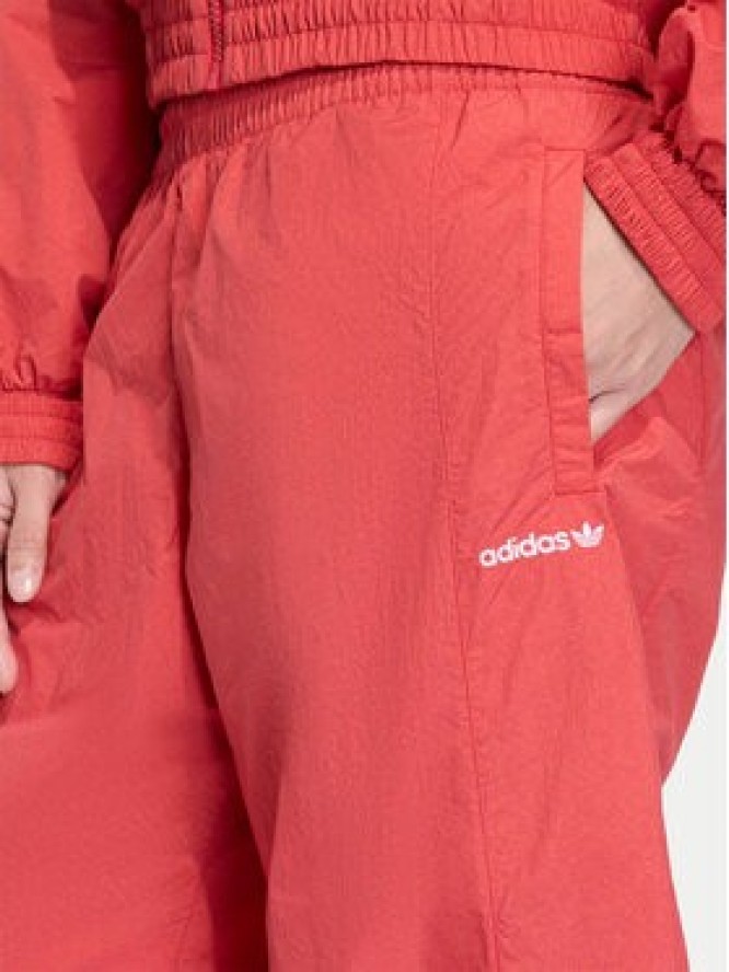 adidas Spodnie dresowe Blocked Washed KD8791 Czerwony Loose Fit