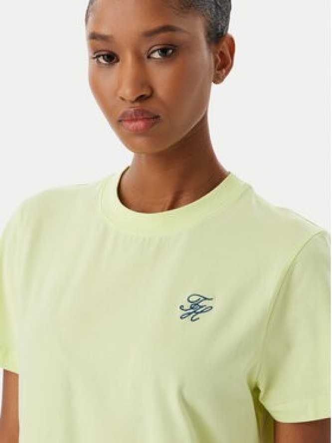 Tommy Hilfiger T-Shirt Logo Embroidery WW0WW48699 Żółty jasny Regular Fit