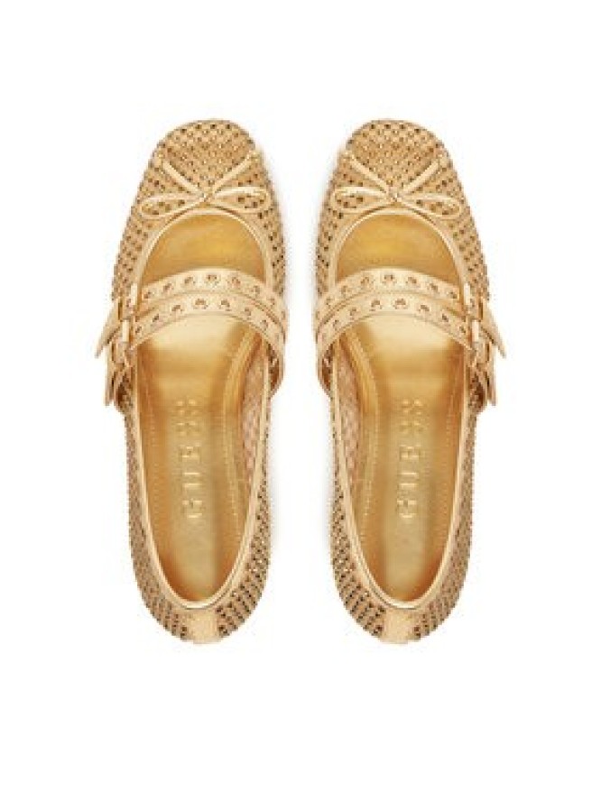 Guess Baleriny FLJKNN FAB02 Złoty