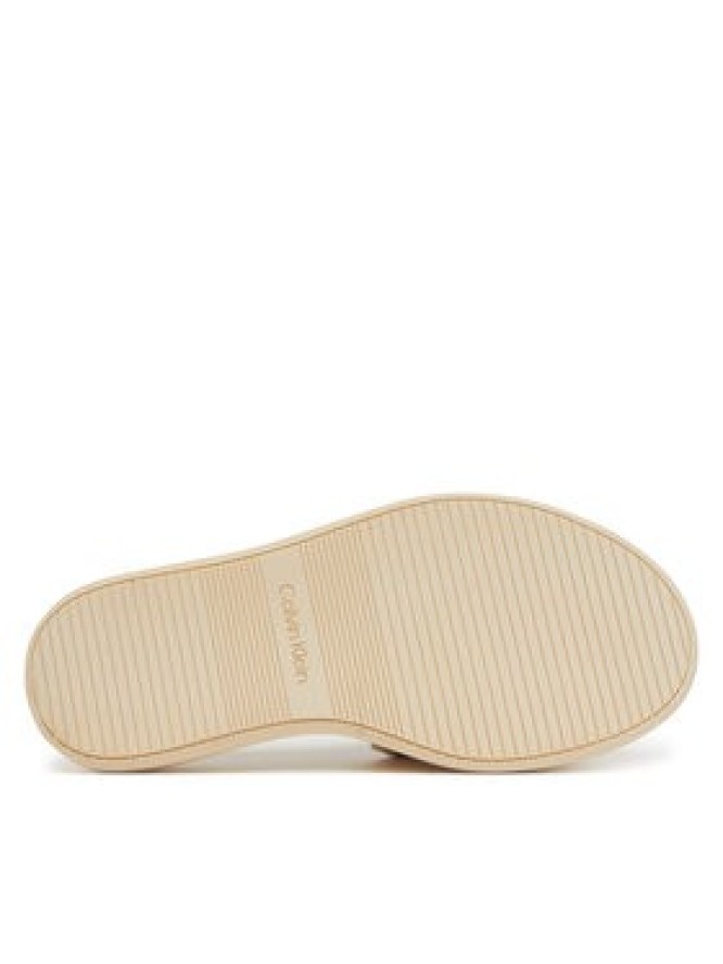 Calvin Klein Klapki Flatform Slide Jacq HW0HW02461 Écru