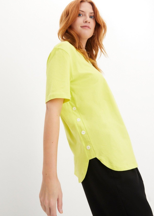 Szeroki T-shirt z bawełny organicznej