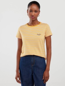 Koszulka damska w paski żółto-biała Zenaida 703