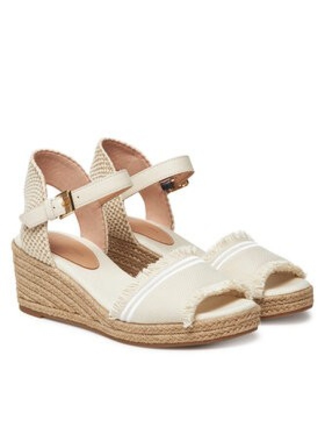 Tommy Hilfiger Espadryle Fringe Canvas Medium Wedge FW0FW08879 Beżowy