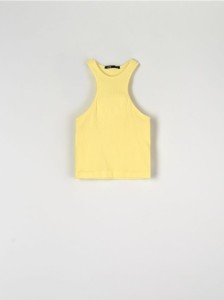 Top w prążki - żółty