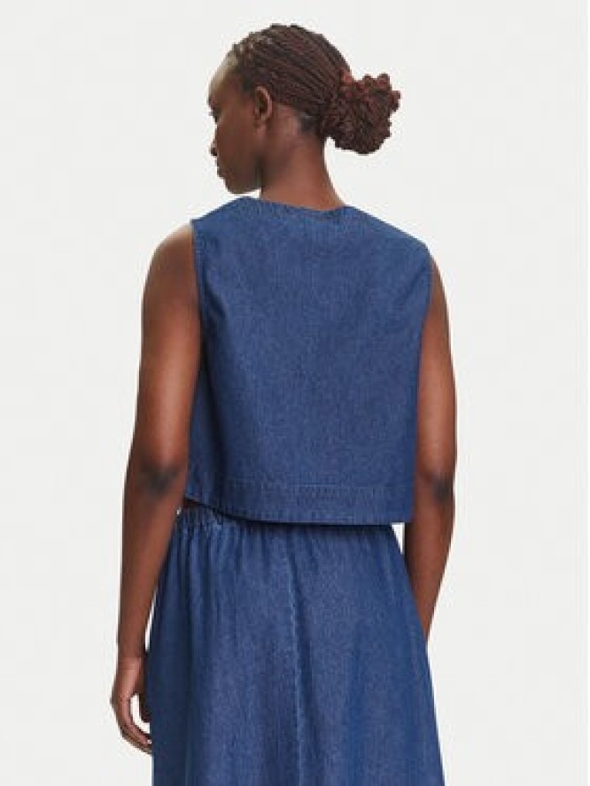 Pieces Top Tenim 17157936 Granatowy Regular Fit