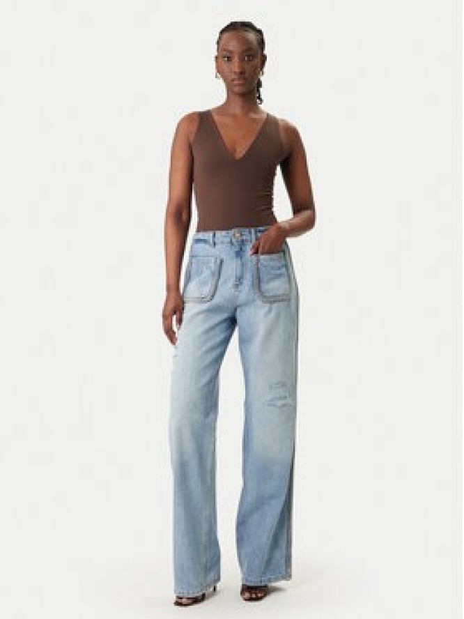 Just Cavalli Jeansy 80PAB5T2 CDWCH Granatowy Straight Fit