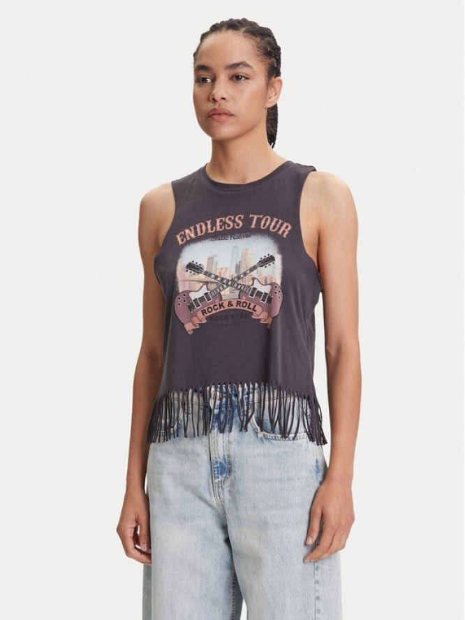 Noisy May Top Max 27034418 Szary Loose Fit