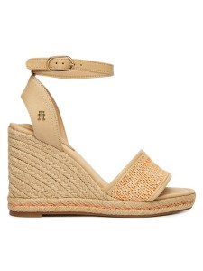 Tommy Hilfiger Espadryle High Wedge Espad FW0FW09471 Beżowy jasny