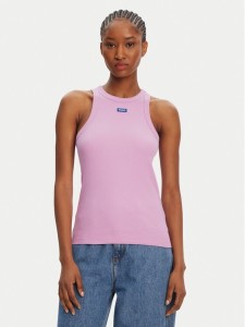 HUGO Top 50508857 Różowy Slim Fit