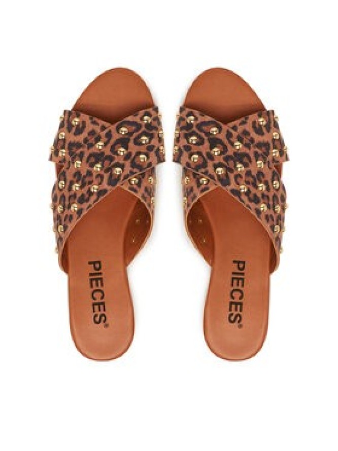 Pieces Klapki 17156837 Brązowy