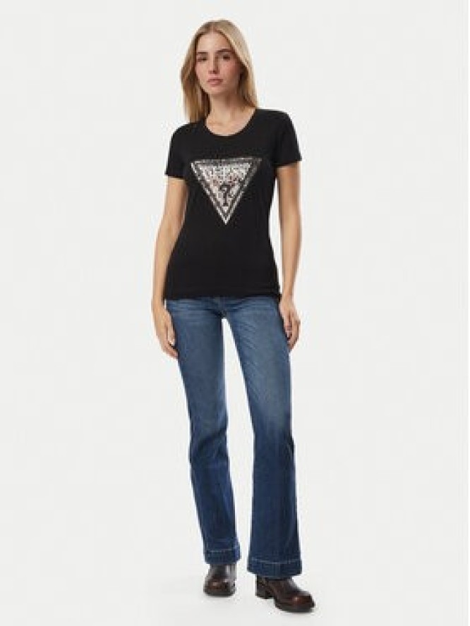 Guess T-Shirt W6BI26 K6047 Czarny Regular Fit