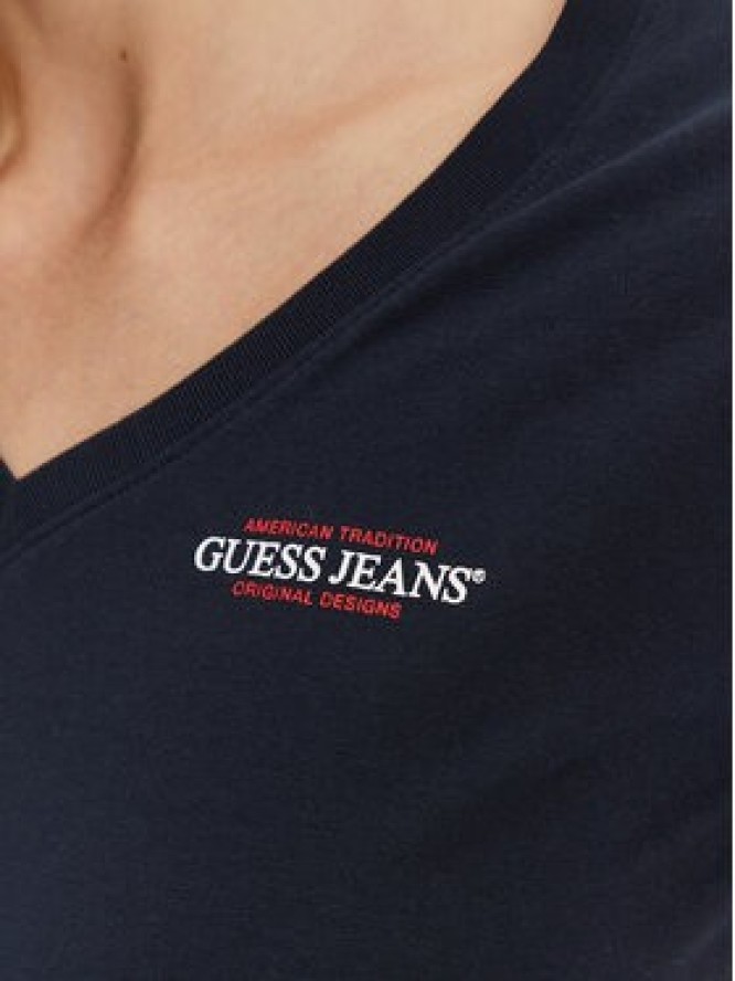 Guess Jeans T-Shirt W4YI23 J1314 Granatowy Slim Fit