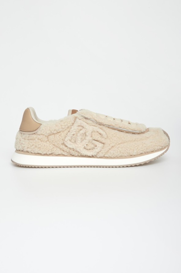 Sneakersy damskie z futerkiem DOLCE & GABBANA