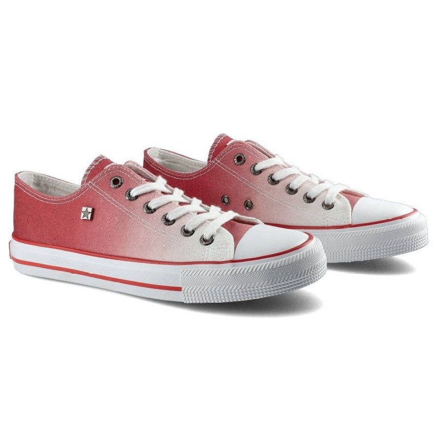 Czerwone Trampki Big Star Damskie Wygodne Obuwie