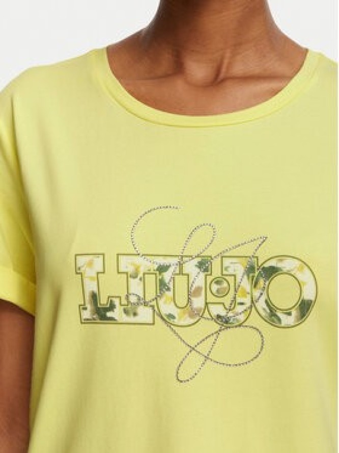 Liu Jo Sport T-Shirt TA6163 JS003 Żółty jasny Regular Fit