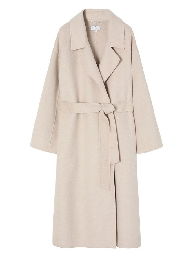 TATUUM Wełniany płaszcz w kolorze beżowym rozmiar: L