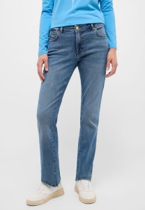 Damskie Spodnie Jeansowe MUSTANG Crosby Relaxed Straight Denim Blue 1015294 5000 582