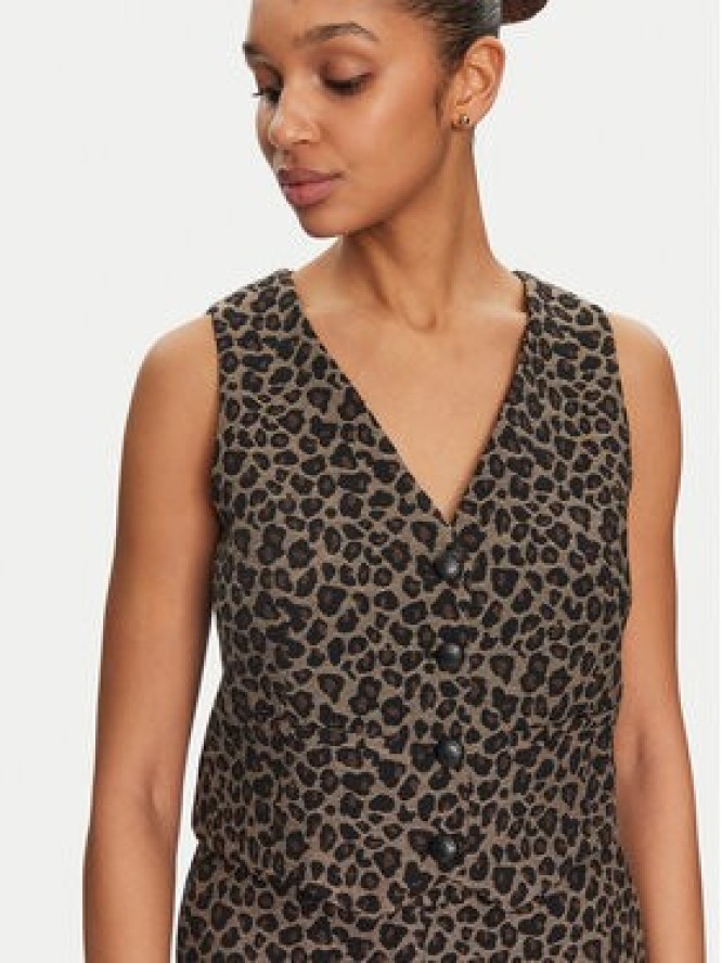 Morgan Kamizelka 251-CBILI.F Brązowy Slim Fit