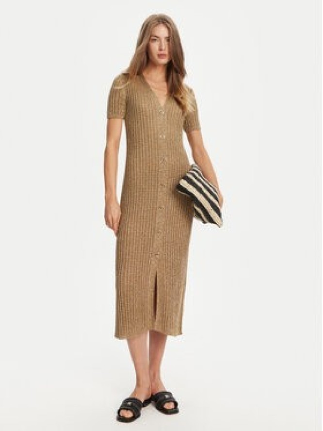 TWINSET Sukienka dzianinowa 251TT3190 Beżowy Slim Fit