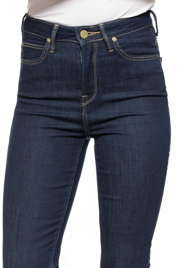 SPODNIE DAMSKIE LEE SKYLER SOLID BLUE L308HAKT