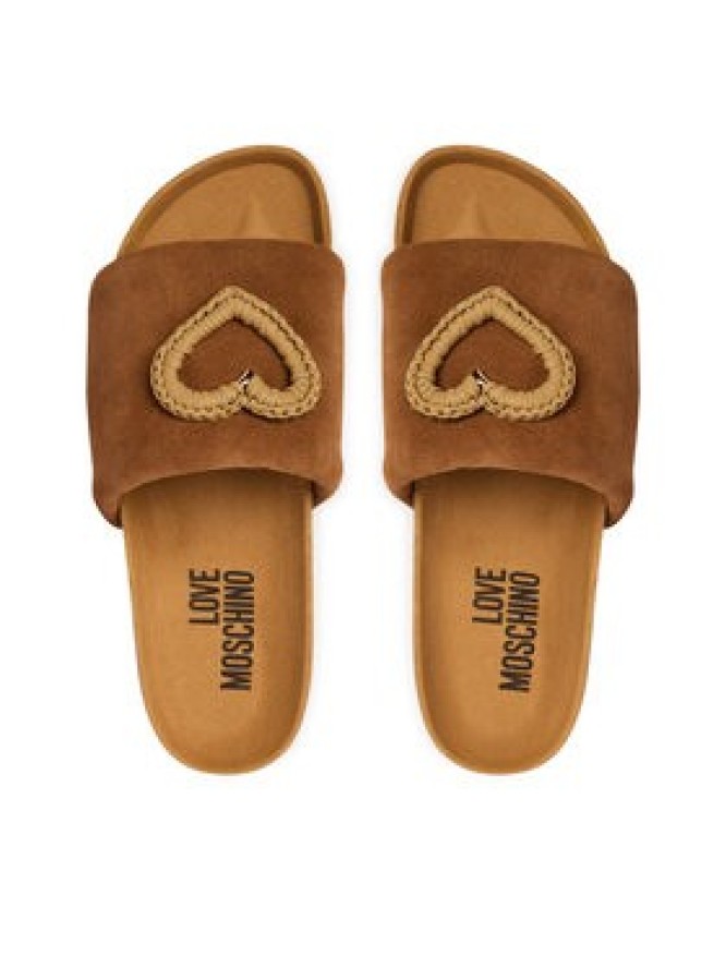 LOVE MOSCHINO Klapki JA28363G0OIG5200 Brązowy