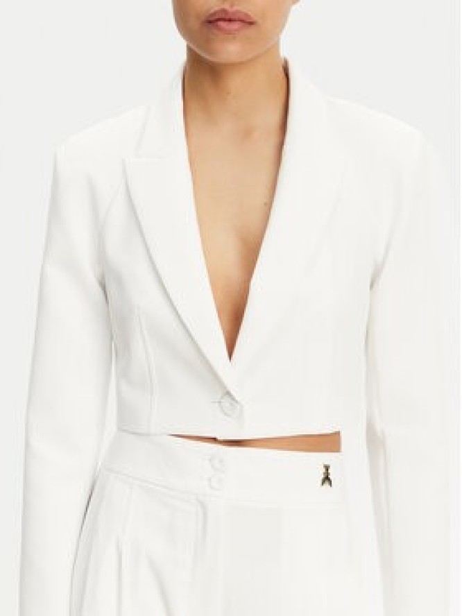 Patrizia Pepe Marynarka 2S1531 A411 Biały Regular Fit