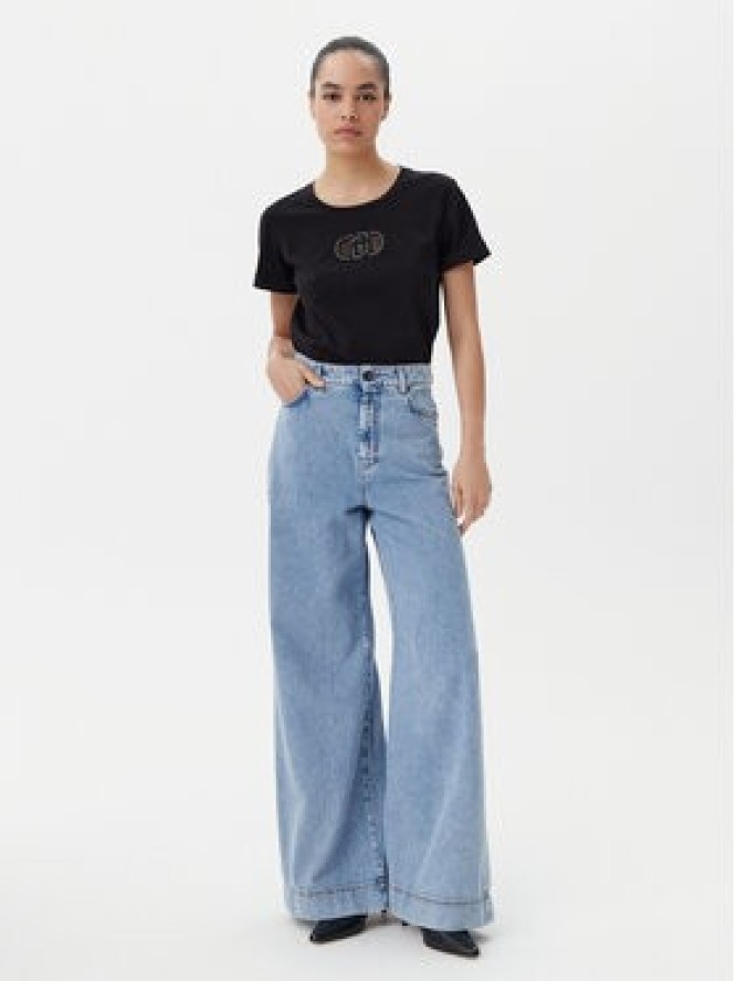 Liu Jo Sport T-Shirt TA5180 JS923 Czarny Regular Fit