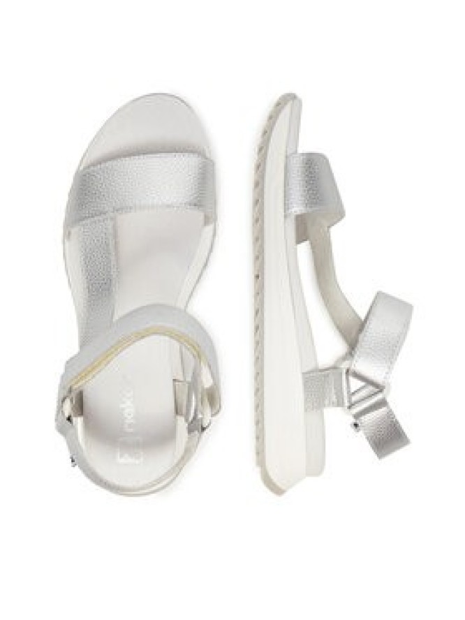 Rieker Sandały W2951-90 Srebrny