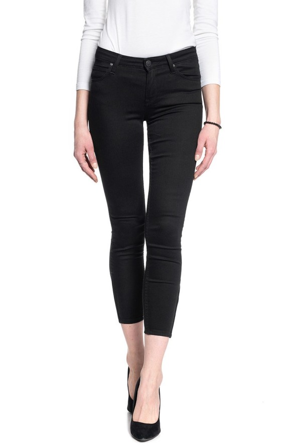 SPODNIE DAMSKIE LEE SCARLETT CROPPED BLACK RINSE L30CFS47 112106337
