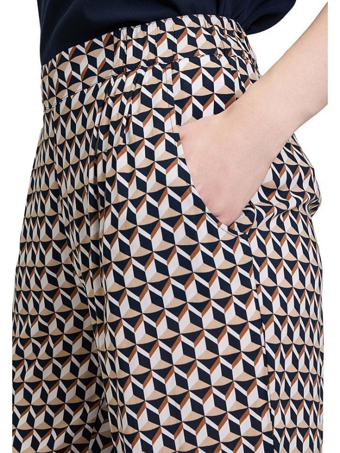 Betty Barclay Spodnie w kolorze granatowo-beżowym rozmiar: 36