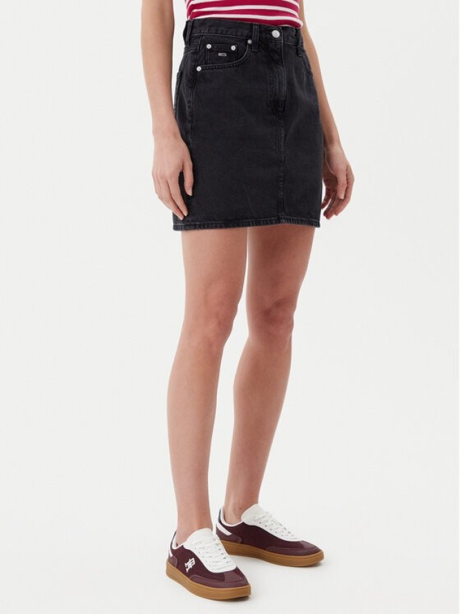 Tommy Jeans Spódnica jeansowa DW0DW21275 Czarny Mom Fit