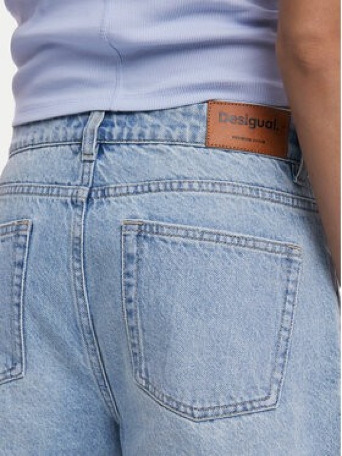 Desigual Szorty jeansowe Inidan 25SWDD24 Niebieski Straight Fit