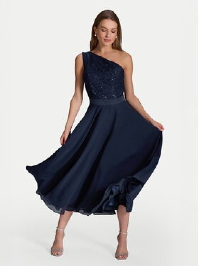 Swing Sukienka koktajlowa 5AI01500 Granatowy Regular Fit
