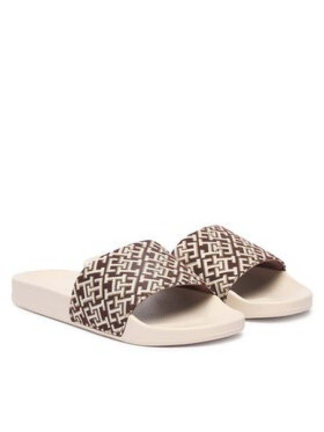 Tommy Hilfiger Klapki Monogram Pool Slide FW0FW09423 Brązowy