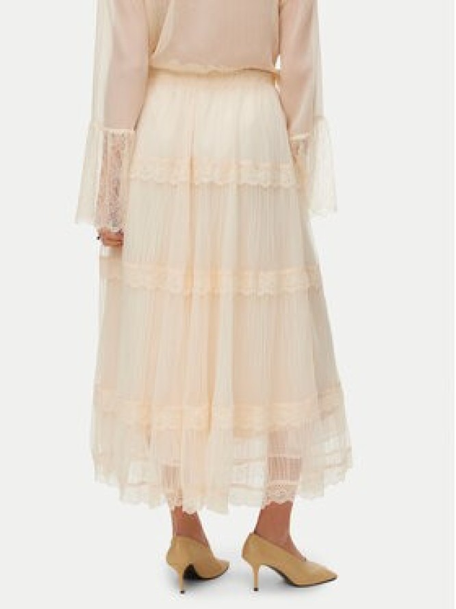 Vero Moda Spódnica midi Kinsley 10346617 Écru Regular Fit