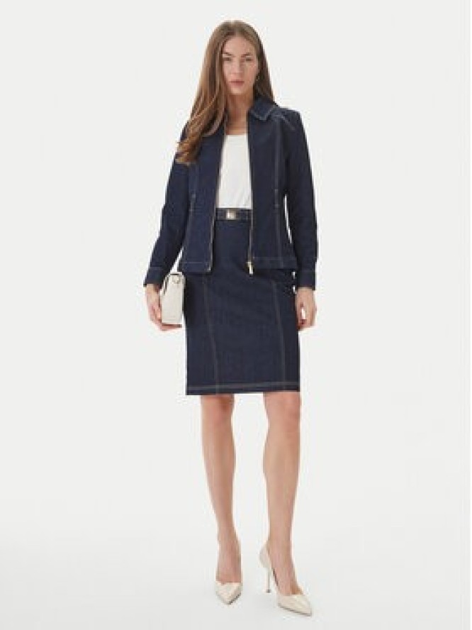 Luisa Spagnoli Spódnica jeansowa Tennista 542818 Granatowy Slim Fit